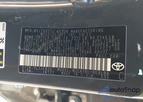 2024 Toyota Corolla Le z USA, uszkodzony, nr VIN 5YFB4MDE8RP091127